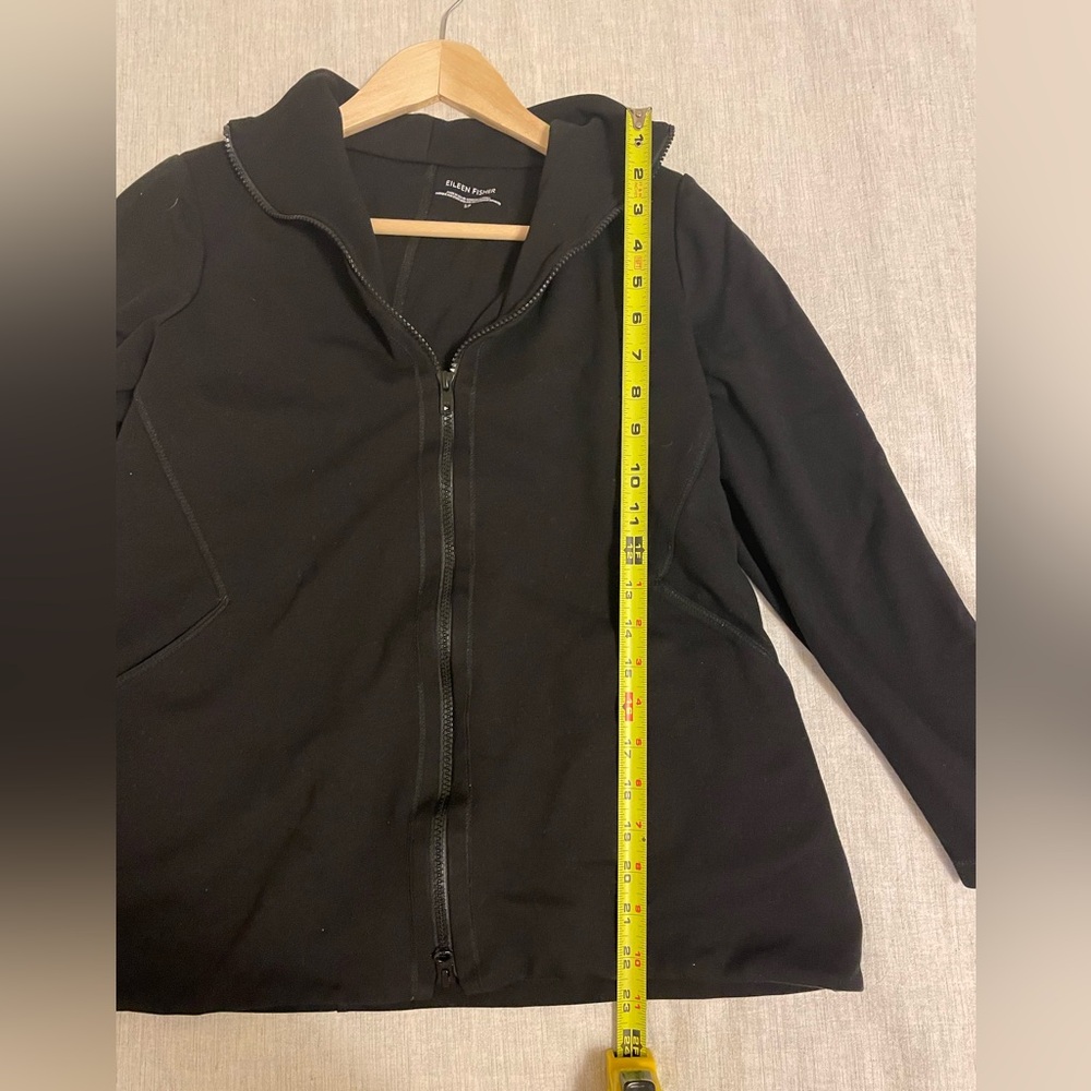 Eileen Fisher -  Women's Black Zip-Up Blazer - Size S/P - Picture 5 of 7